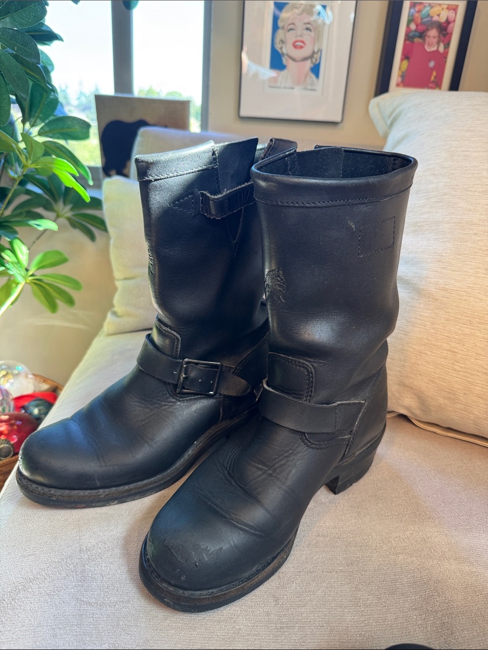 Chippewa leather boots sz 10